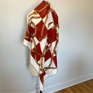 Vintage Trussardi Silk Scarf Belt Harness Pattern